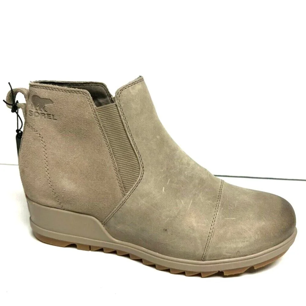 Sorel Women's Evie Pull On Waterproof Ankle Booties Taupe, Size 9 M